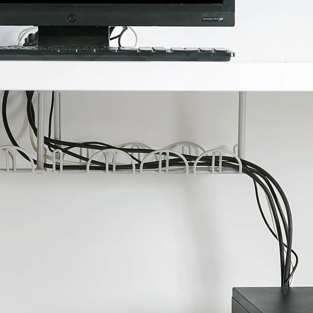 Document Holder Monitor - Kabelmanagement-Ablage für Untertisch, Multifunktionaler Organizer für