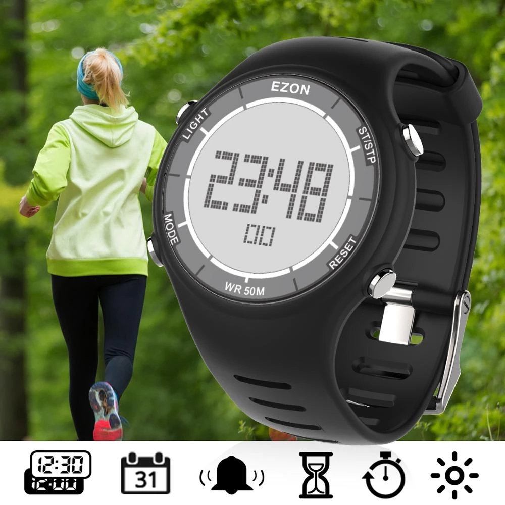 Digital Timer Countdown - EZON Neue Mode Frau Digitale Sportuhr