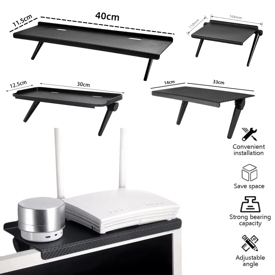 Document Holder Monitor - Verstellbarer oberer Regal-Organizer für TV/Monitore –