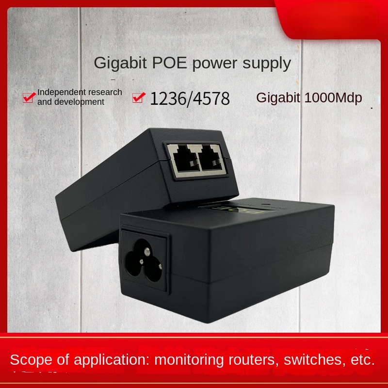 Power Over Ethernet - POE Gigabit Power 48V0,5A/24V 1A Ethernet