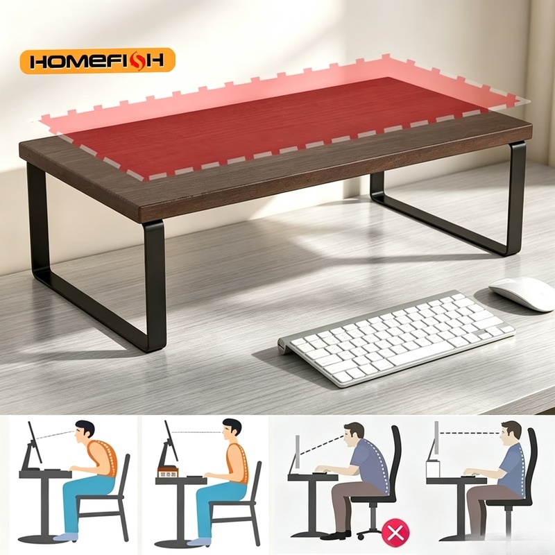 Document Holder Monitor - Desktop-Monitor-Ständer mit Erhöhung und Aufbewahrungsfunktion für