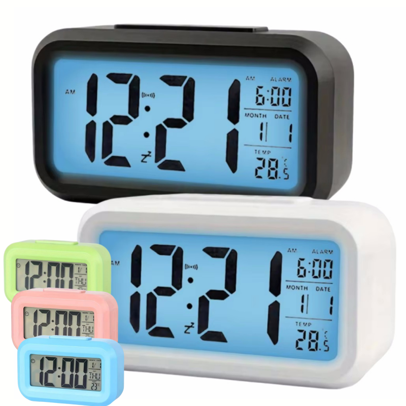 Digital Timer Countdown - Intelligenter digitaler Wecker, schwarz-weißes LCD-Display mit