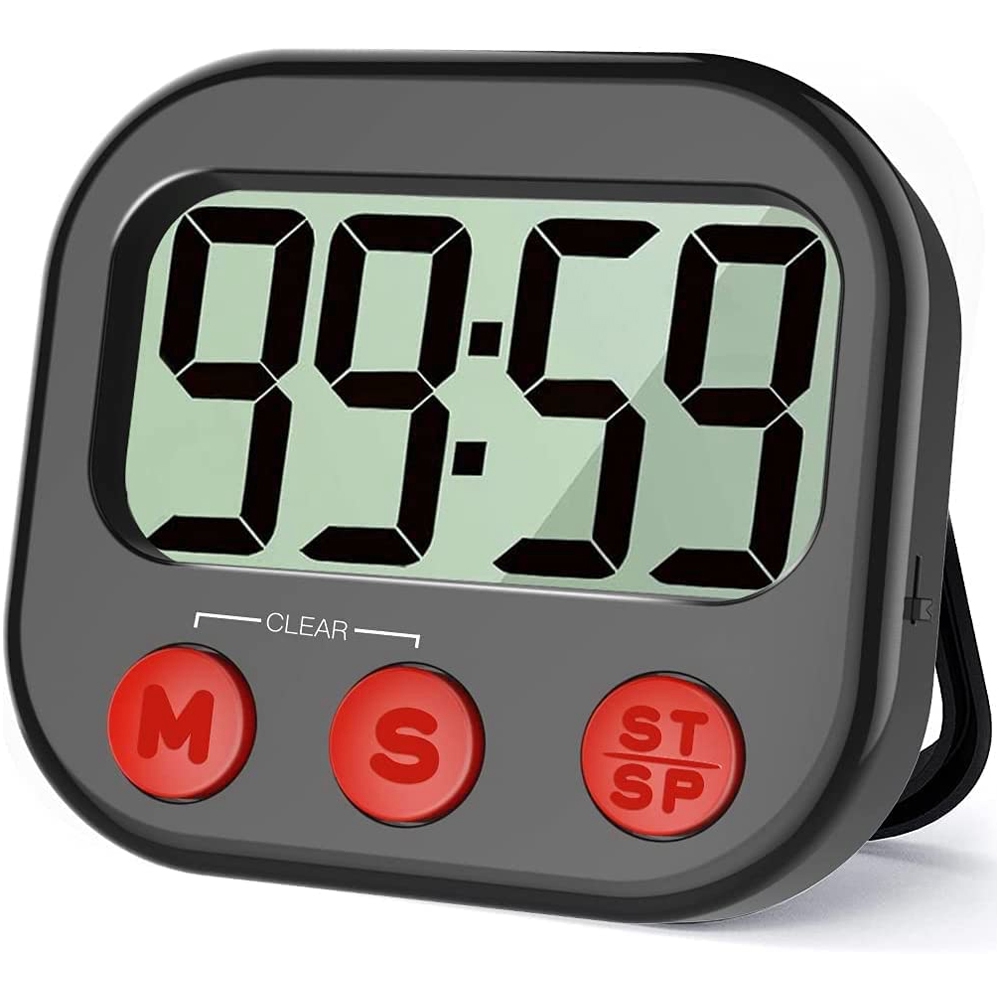 Digital Timer Countdown - Küchen timer, digitaler visueller Timer Magnetuhr-Stoppuhr-Countdown-Timer,