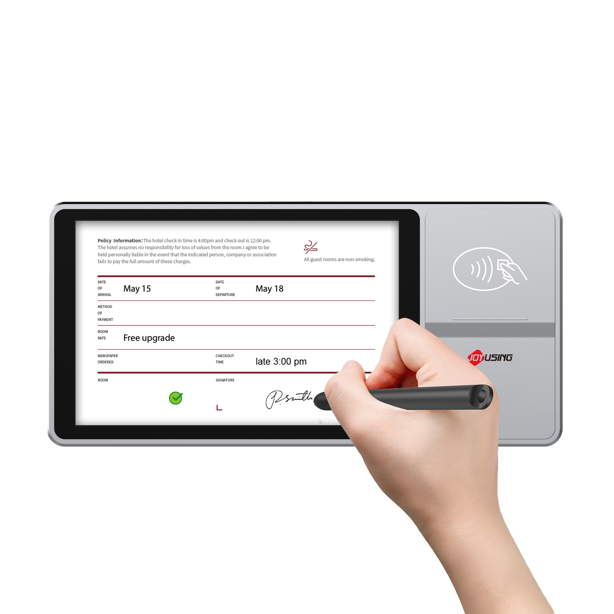 Digital Signature Pad - NFC Fingerabdruck- & Kamera-Dokumentenscanner Digitales Unterschriftenfeld