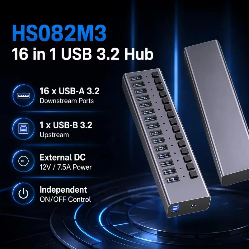 AP01 für 16-Port USB 3.2 Gen2  – Multi Port Usb Hub Bewertung und Preis