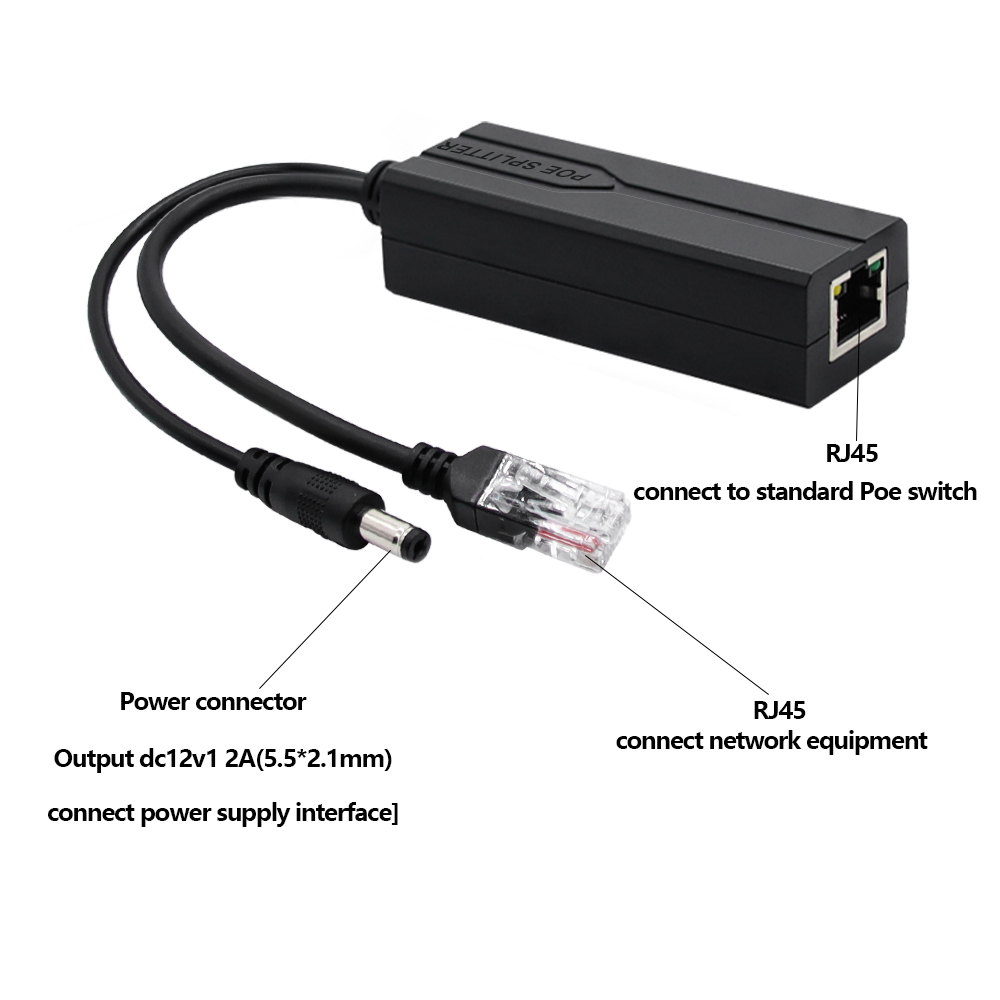 POE-Splitter 48 V auf 12 V/5 V – Power Over Ethernet Bewertung und Preis